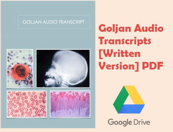 Goljan Audio Transcripts [Written Version] PDF