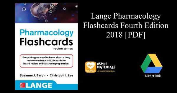 Lange Pharmacology Flashcards Fourth Edition 2018
