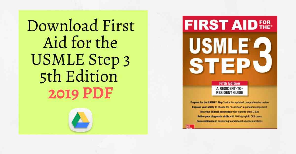 Download First Aid for the USMLE Step 3 5th Edition 2019 PDF