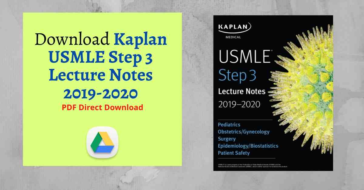 Download Kaplan USMLE Step 3 Lecture Notes 2019-2020 PDF