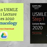 Kaplan USMLE Step 1 Lecture Notes 2020: Pharmacology PDF Direct Link